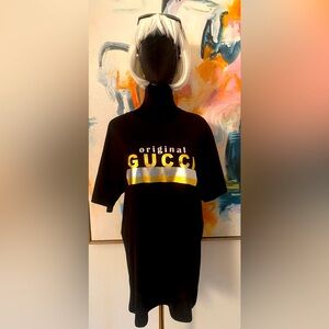 Gucci T-shirt black/Gold /Silver Unisex - NWT oversized size small New With Tags
